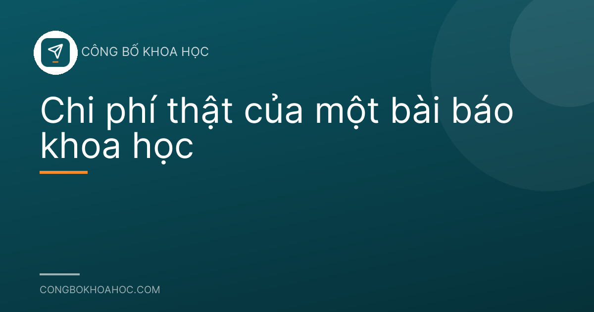 Chi phí thật của một bài báo khoa học